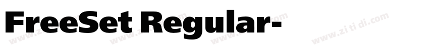 FreeSet Regular字体转换